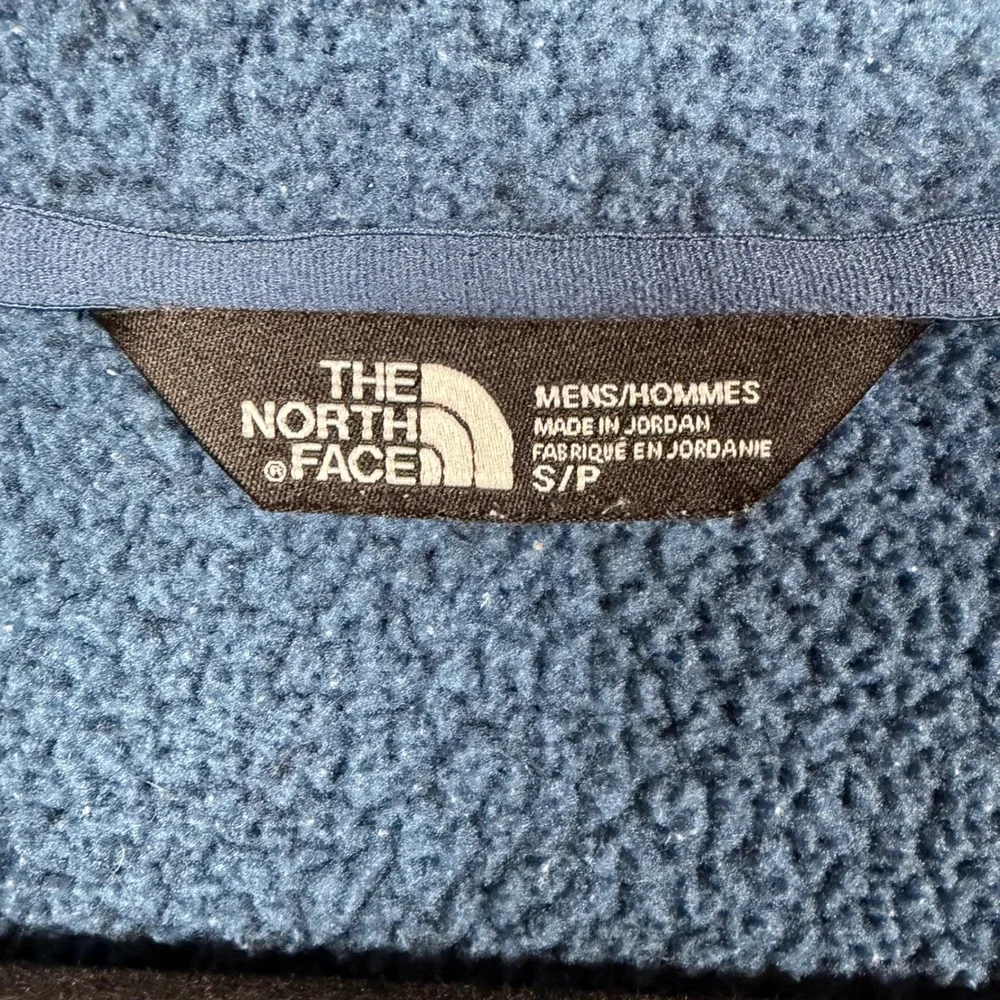 The North Face Mens Gordon Lyons‎ 1/4 Zip Fleece Pullover Blue Heather Sz Small